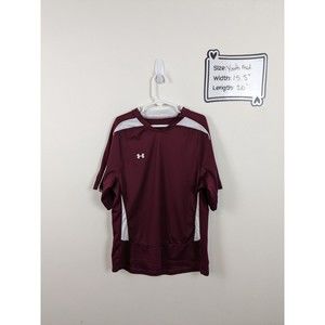 Under Armour Youth Medium Soccer Jersey Maroon & White